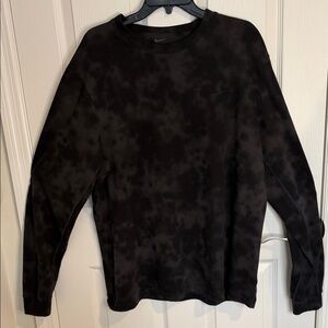 Nike Black and Gray Tie-Dye DRI- FIT long sleeve shirt